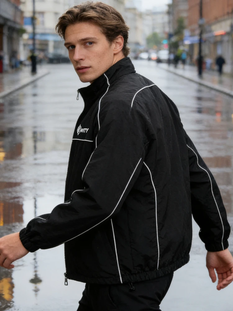 European and American autumn and winter sports minimalist punk gothic street fashion zipper windbreaker set solid color jacket
European and American autumn and winter sports minimalist punk gothic street fashion zipper windbreaker set solid color jacket