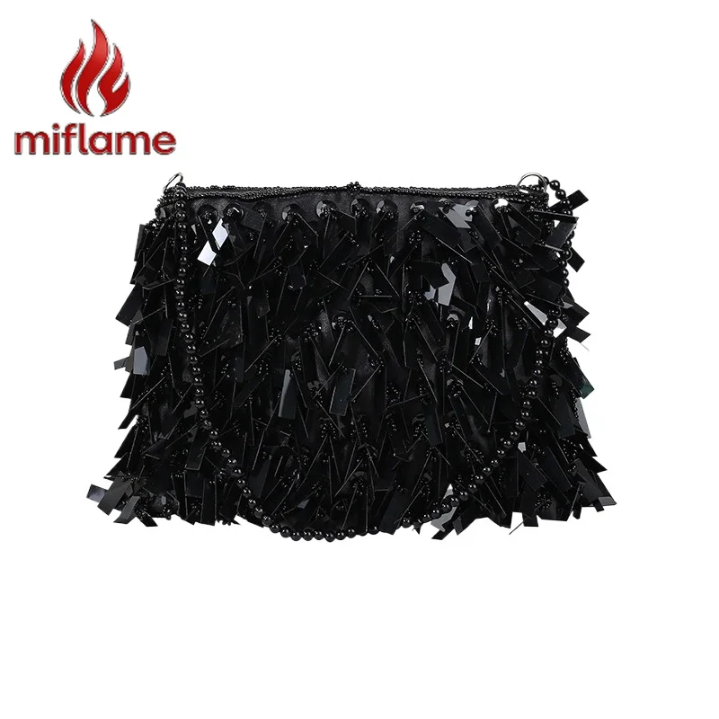 Evening Top Handle Bag Vintage Silver Handmade Sequin Beaded Glamorous Party Wedding Clutch Korean Style
Evening Top Handle Bag Vintage Silver Handmade Sequin Beaded Glamorous Party Wedding Clutch Korean Style