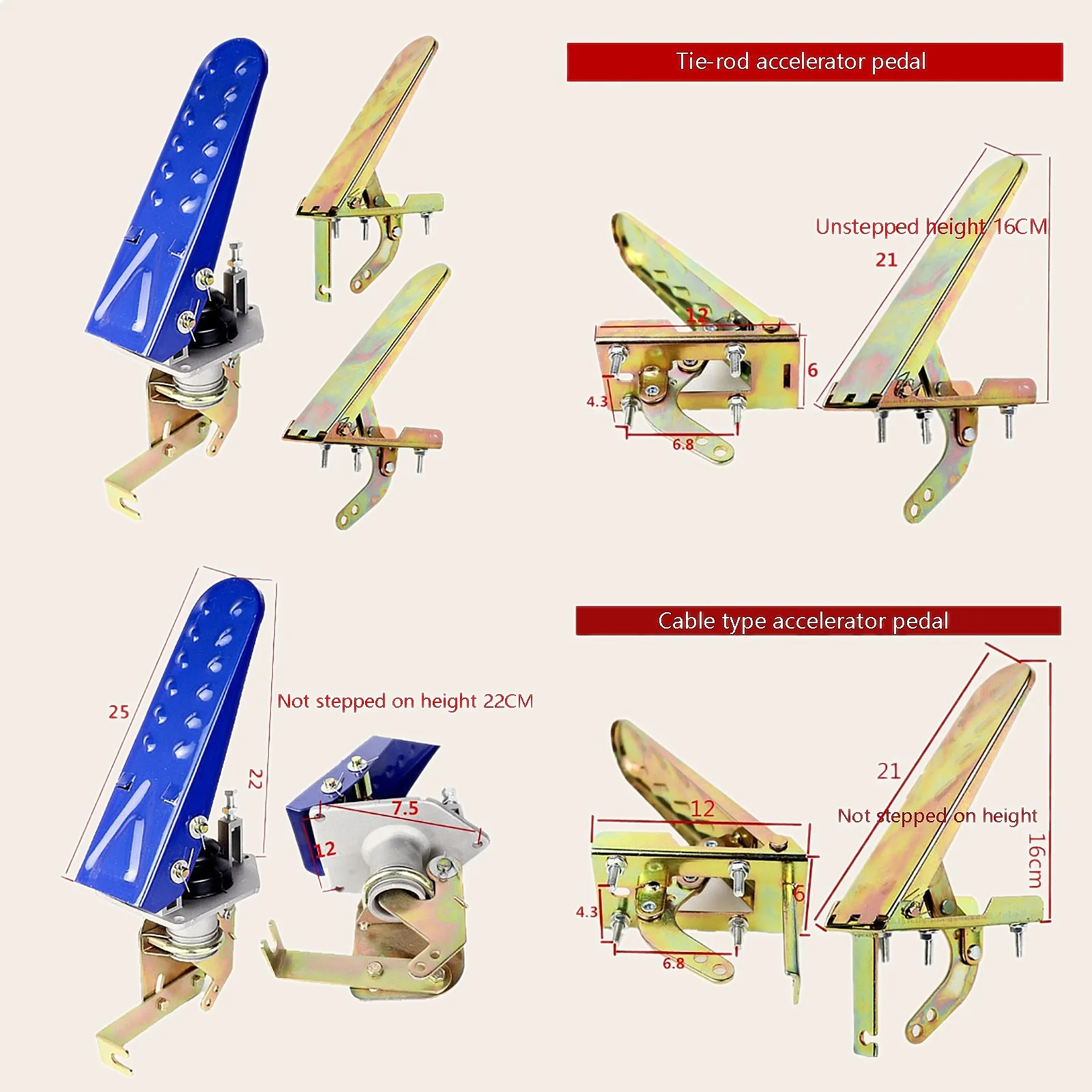 Forklift Loader Accelerator Pedal for Agricultural Vehicle Tricycle Accessories
Forklift Loader Accelerator Pedal for Agricultural Vehicle Tricycle Accessories
