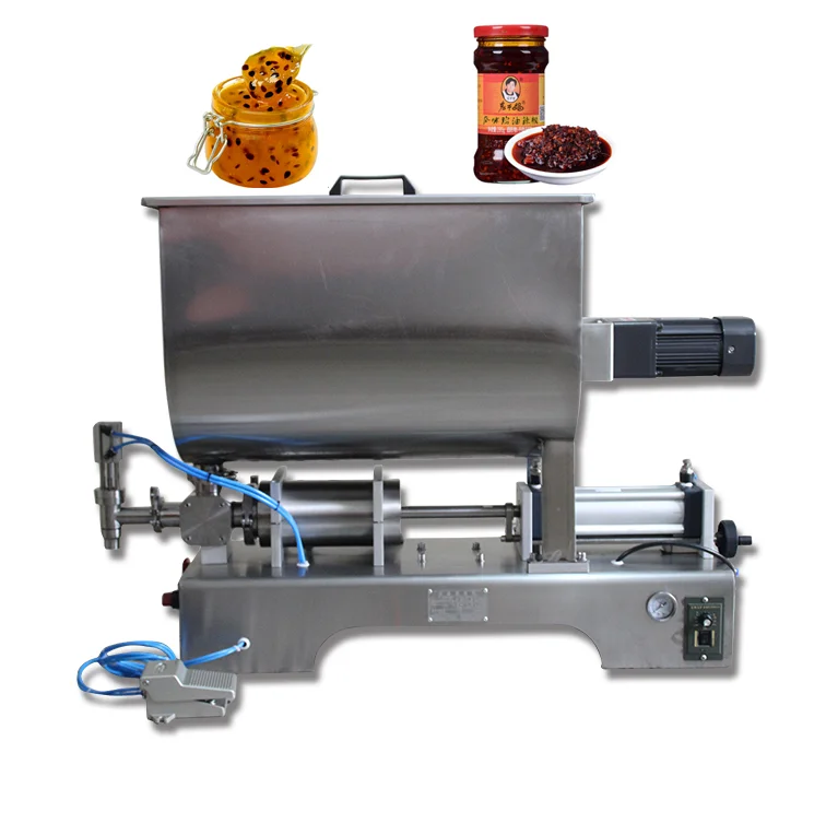 Semi-auto chili sauce pneumatic filling machine with stirrer/Hot filling type automatic chili sauce filling machine
Semi-auto chili sauce pneumatic filling machine with stirrer/Hot filling type automatic chili sauce filling machine