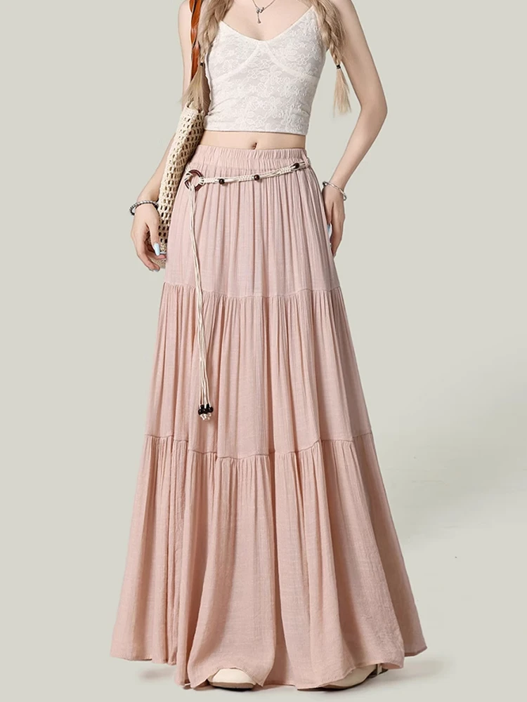 Юбка трапециевидной формы с высокой талией, женское праздничное розовое платье, мягкая длинная юбка Dra Cake, корейская юбка-тортик для поездок на работу
Юбка трапециевидной формы с высокой талией, женское праздничное розовое платье, мягкая длинная юбка Dra Cake, корейская юбка-тортик для поездок на работу