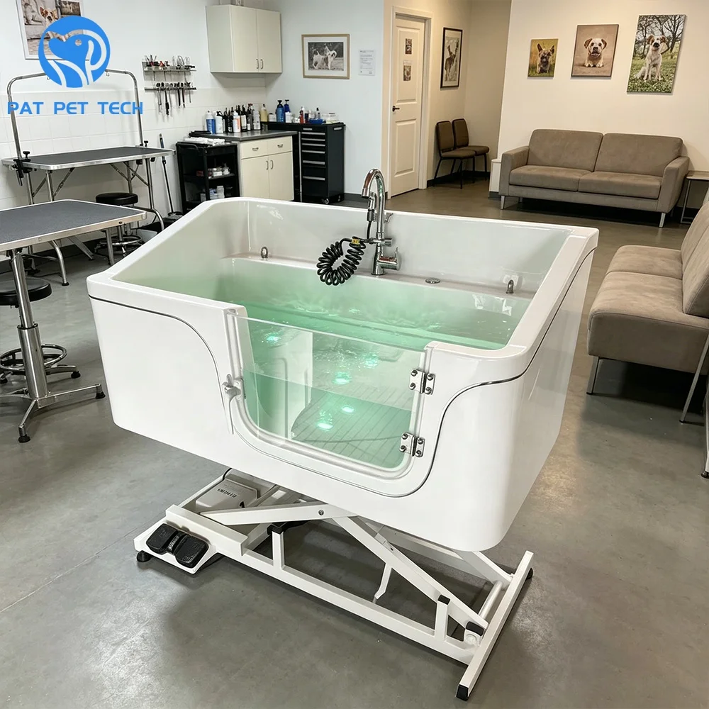Foot Pedal Lifting Acrylic Pet SPA Bathtub With Bubble Constant Temperature Color Light Ozone Function Dog Cat Grooming Bath Tub
Foot Pedal Lifting Acrylic Pet SPA Bathtub With Bubble Constant Temperature Color Light Ozone Function Dog Cat Grooming Bath Tub
