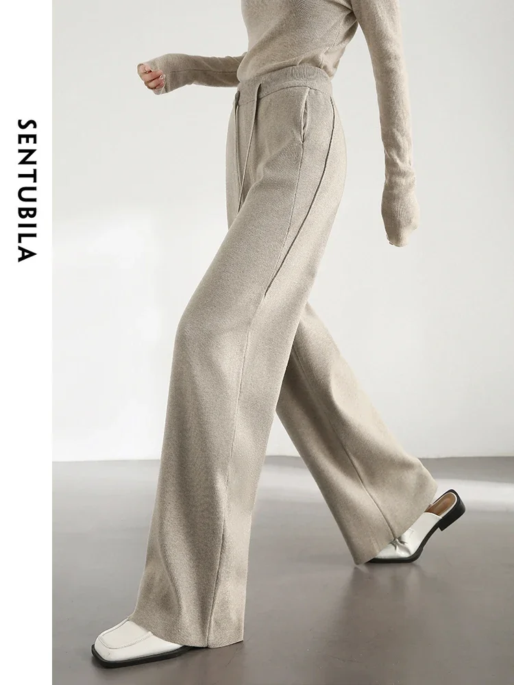 SENTUBILA Spring Oatmeal Wide Leg Pants 2025 Straight Loose Elastic Waist Drawstring Women's Pant Casual Trousers W43K58719X
SENTUBILA Spring Oatmeal Wide Leg Pants 2025 Straight Loose Elastic Waist Drawstring Women's Pant Casual Trousers W43K58719X