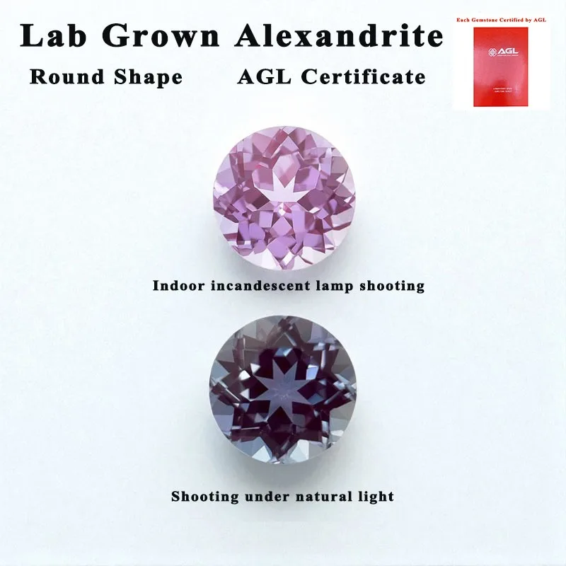 Lab Grown Alexandrite Change Color Stone Round Cut Charms Beads for DIY Jewelry Making Materials Selectable AGL Certificate
Lab Grown Alexandrite Change Color Stone Round Cut Charms Beads for DIY Jewelry Making Materials Selectable AGL Certificate