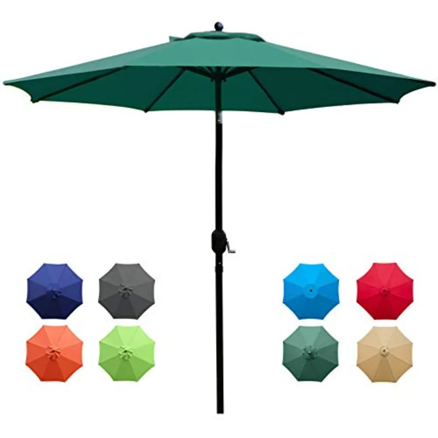 Outdoor patio table umbrella with 8 sturdy ribs dark green polyester fabric UV-resistant and tilt-adjustable for backyard pools
Outdoor patio table umbrella with 8 sturdy ribs dark green polyester fabric UV-resistant and tilt-adjustable for backyard pools