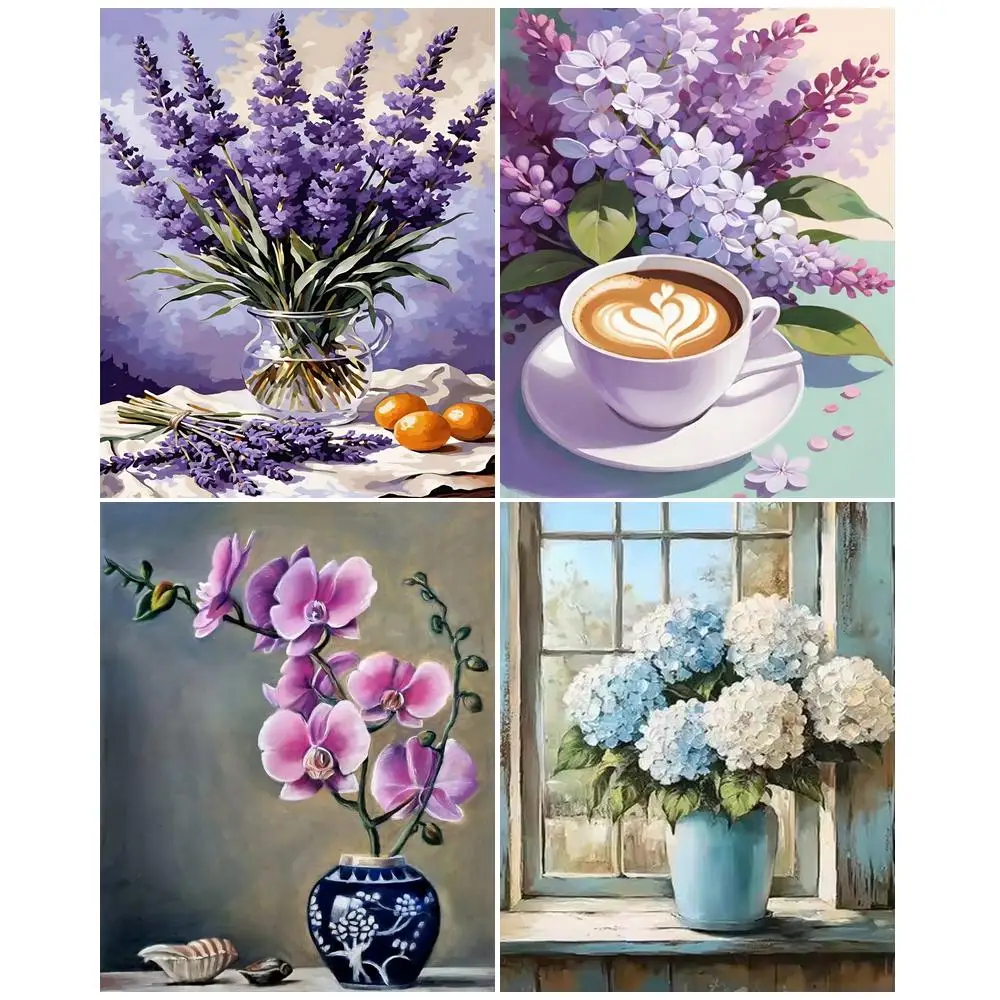 GATYZTORY Coloring By Number Lavender Kits Handpainted Picture By Numbers Flower Drawing On Canvas Home Decor DIY Gift 50x65cm
GATYZTORY Coloring By Number Lavender Kits Handpainted Picture By Numbers Flower Drawing On Canvas Home Decor DIY Gift 50x65cm