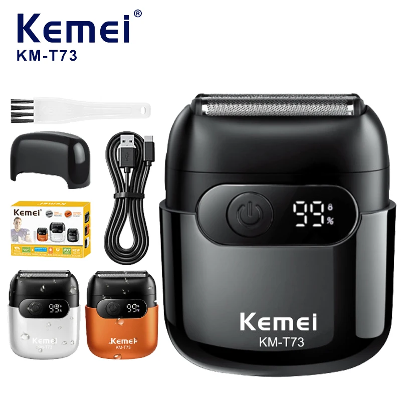 Kemei KM-T73 Professional Waterproof Electric Shaver Rechargeable Shaving Machine for Men Digital Display Beard Trimmer Razor
Kemei KM-T73 Professional Waterproof Electric Shaver Rechargeable Shaving Machine for Men Digital Display Beard Trimmer Razor