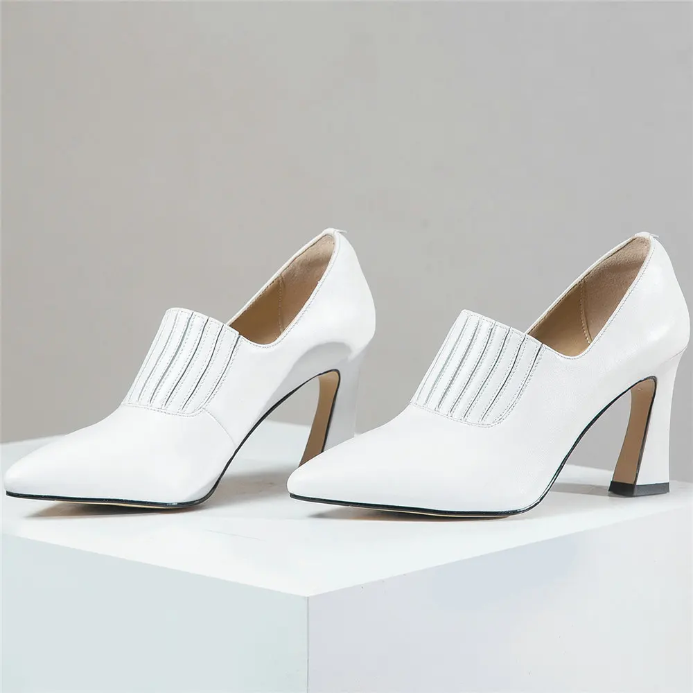 Low Top Punk Office Shoes Women Genuine Leather High Heel Pumps Shoes Female Pointed Toe Wedding Party Ankle Boots Casual Shoes
Low Top Punk Office Shoes Women Genuine Leather High Heel Pumps Shoes Female Pointed Toe Wedding Party Ankle Boots Casual Shoes