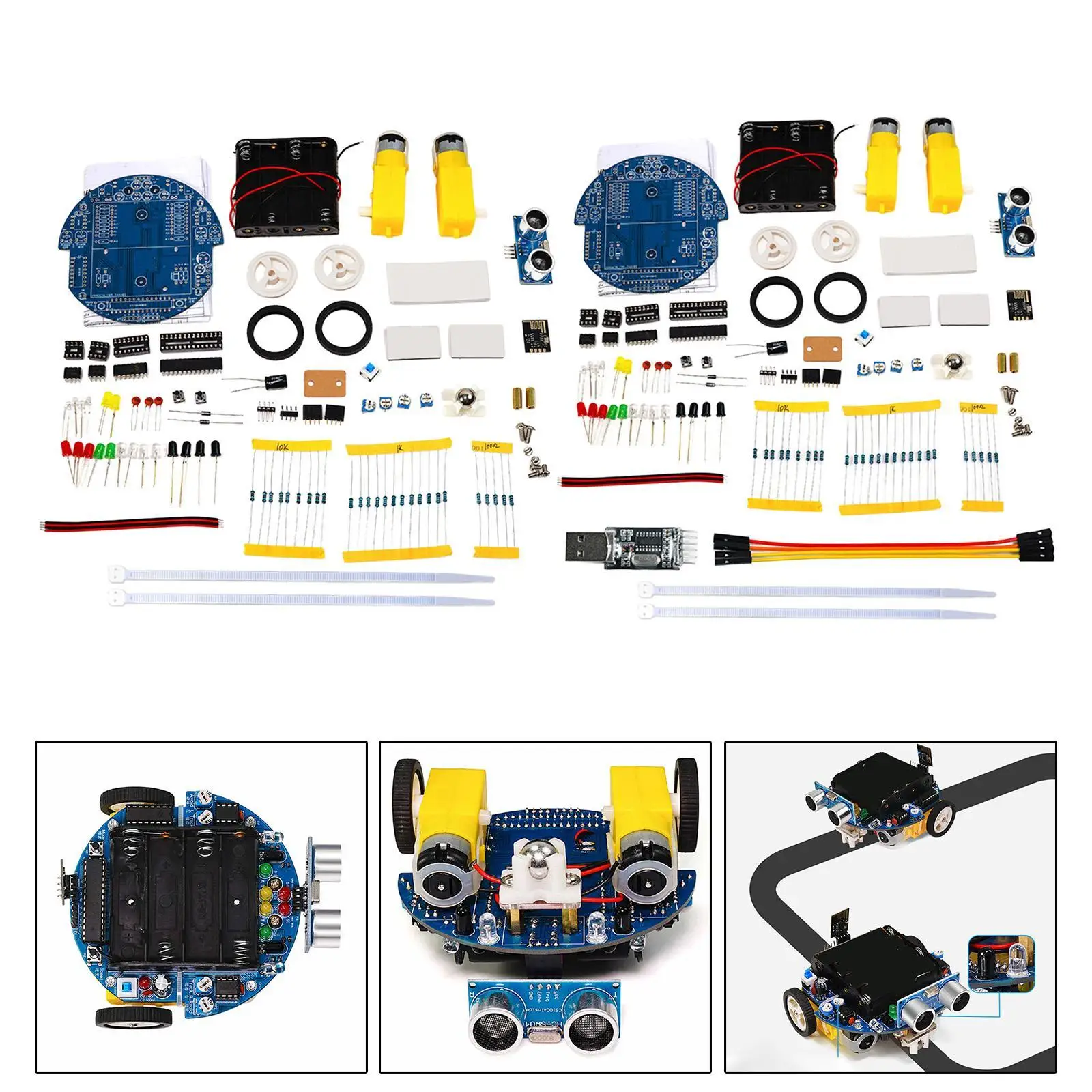 Smart Car DIY Kit Versatile Mode Educational Project DIY Electronic Kit for Learning Electronic Teaching Soldering Students
Smart Car DIY Kit Versatile Mode Educational Project DIY Electronic Kit for Learning Electronic Teaching Soldering Students