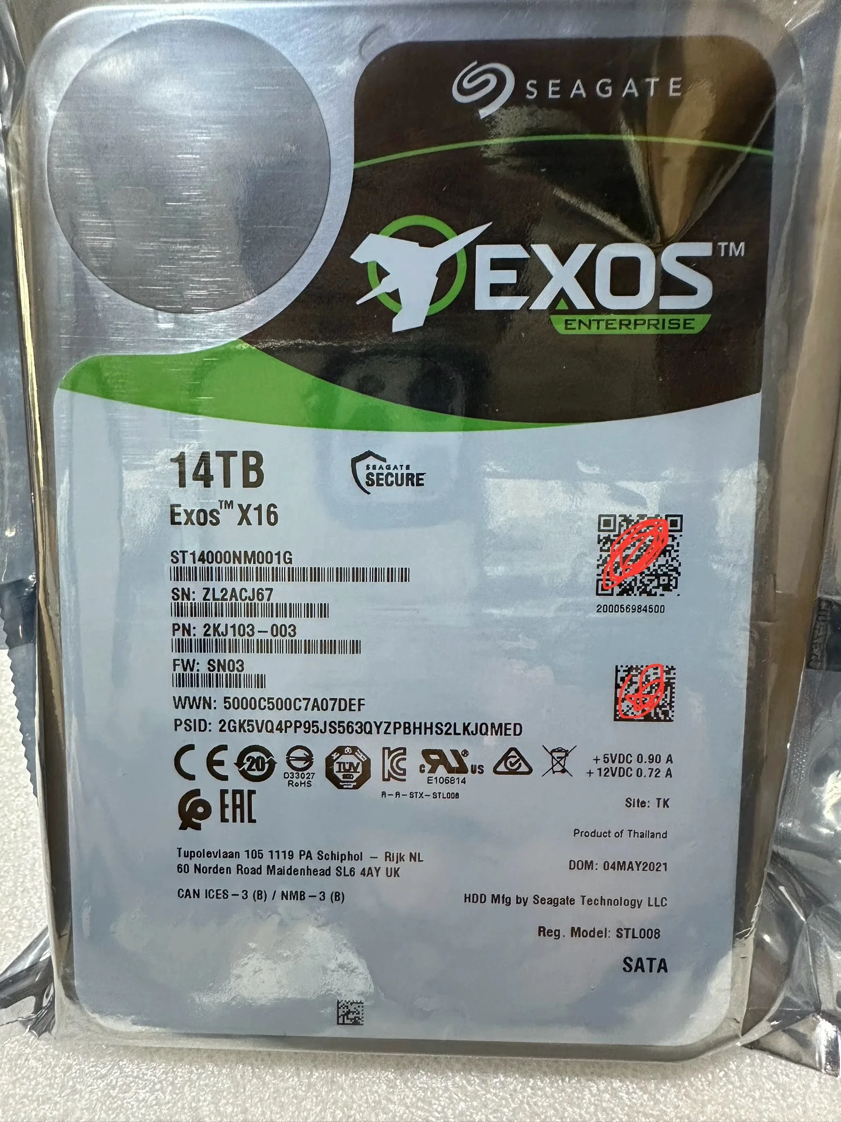Дисковый накопитель Seagate ST14000NM001G 14 ТБ Exos X16 512e 3.5" SATA 6 Гбит/с Enterprise
Дисковый накопитель Seagate ST14000NM001G 14 ТБ Exos X16 512e 3.5" SATA 6 Гбит/с Enterprise