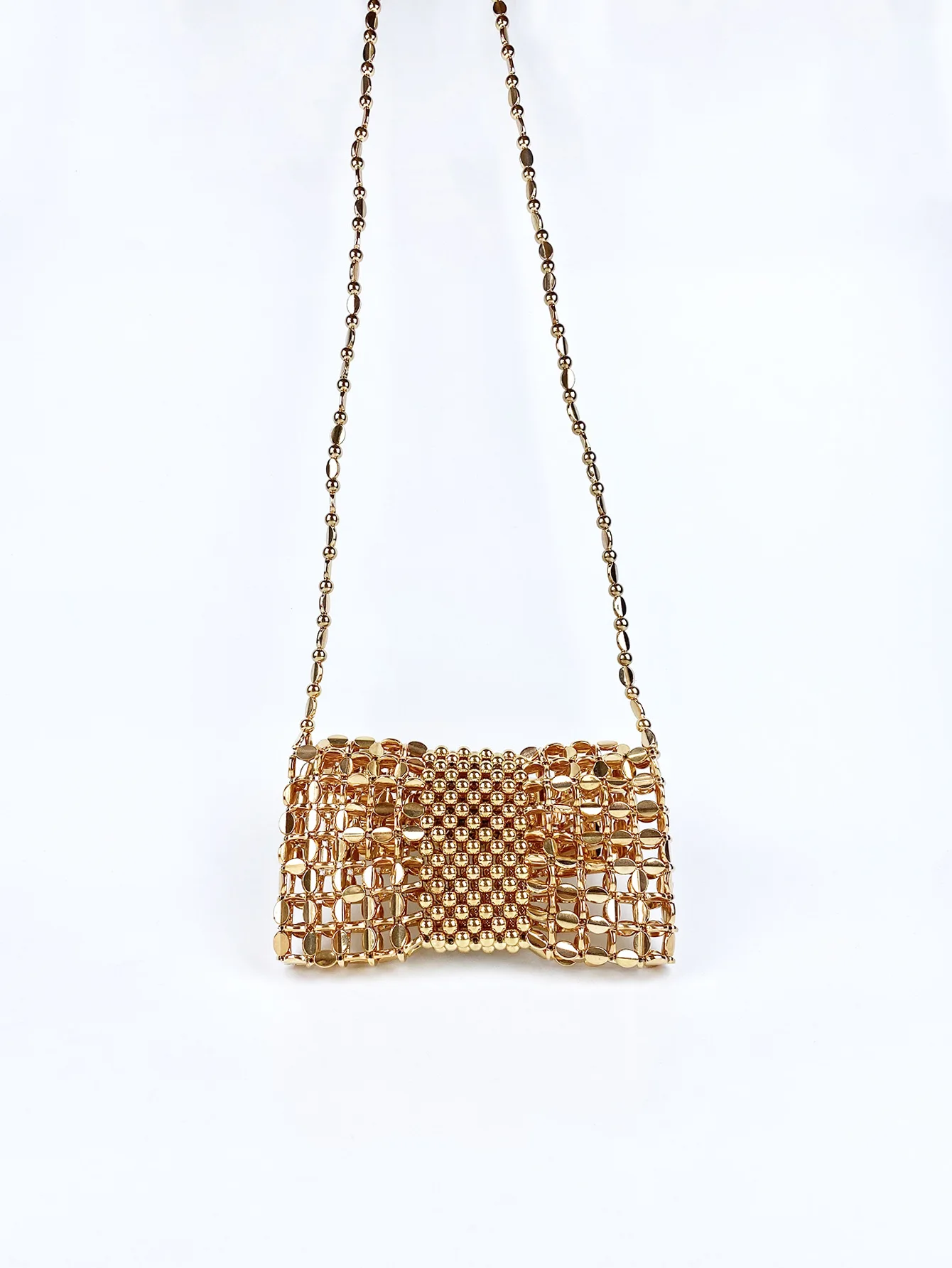 New Fashion Design Gold Woven Chain Mobile Phone Zero Wallet Crossbody Women's Handmade Beaded Woven Crossbody Bag
New Fashion Design Gold Woven Chain Mobile Phone Zero Wallet Crossbody Women's Handmade Beaded Woven Crossbody Bag