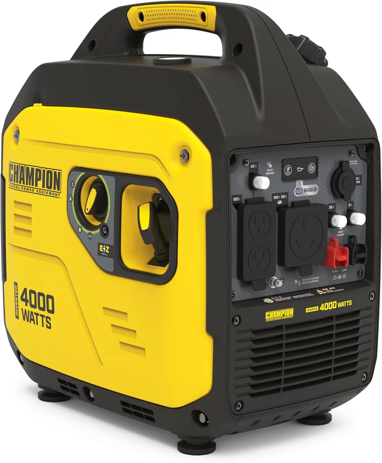 4000-Watt RV Ready Portable Inverter Generator with Quiet Technology and CO Shield
4000-Watt RV Ready Portable Inverter Generator with Quiet Technology and CO Shield