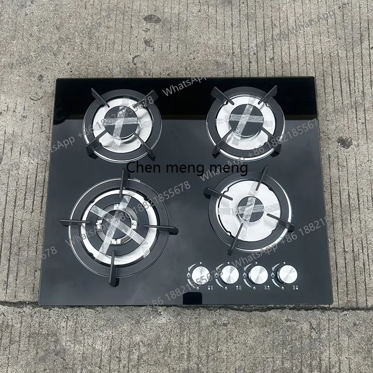 4 gas recessed mirror black tempered glass stove, kitchen household stove
4 gas recessed mirror black tempered glass stove, kitchen household stove