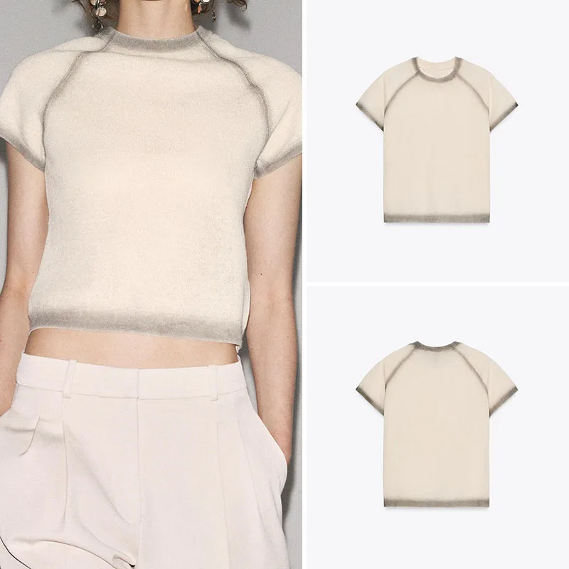 Spring New Arrival Women's round Neck Short Sleeve Knitted Top Street Style Color Printed Fashionable Ladies' T-Shirt
Spring New Arrival Women's round Neck Short Sleeve Knitted Top Street Style Color Printed Fashionable Ladies' T-Shirt