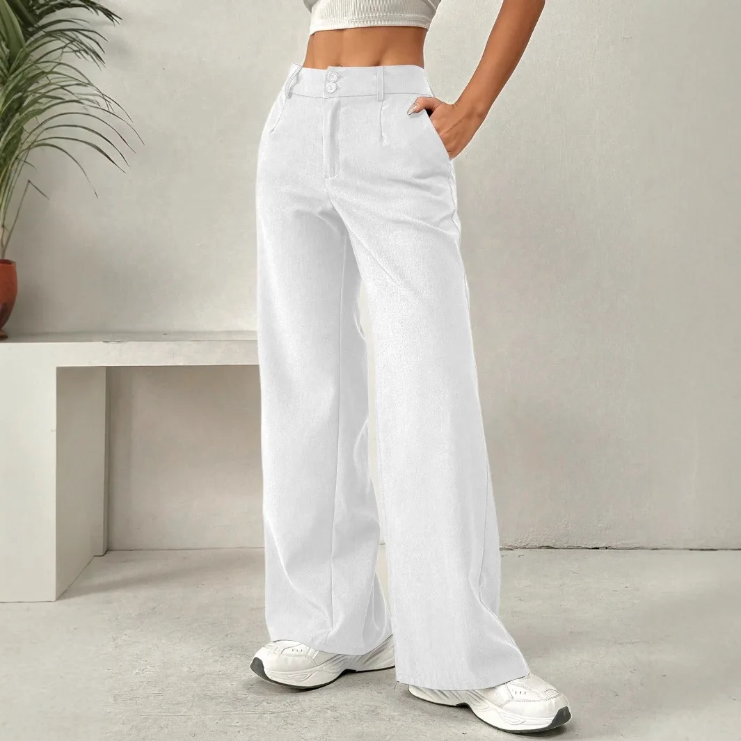Summer Baggy Pants Women Elegant High Waist White Wide Leg Pants Woman Casual Loose Straight Full Trousers Female
Summer Baggy Pants Women Elegant High Waist White Wide Leg Pants Woman Casual Loose Straight Full Trousers Female