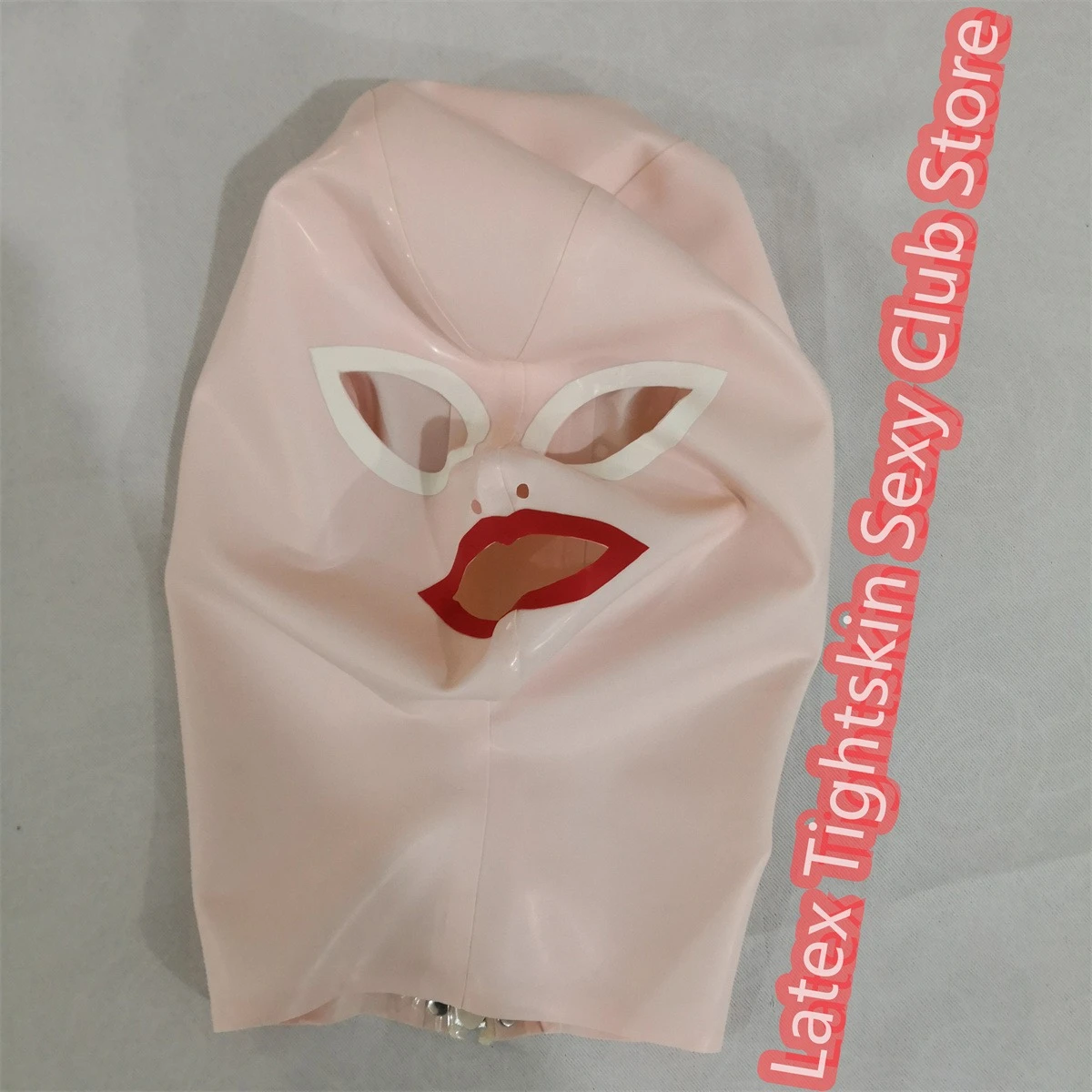 Sexy Latex Hood Baby Pink with White Trim Back Zip Halloween Cosplay Costumes
Sexy Latex Hood Baby Pink with White Trim Back Zip Halloween Cosplay Costumes