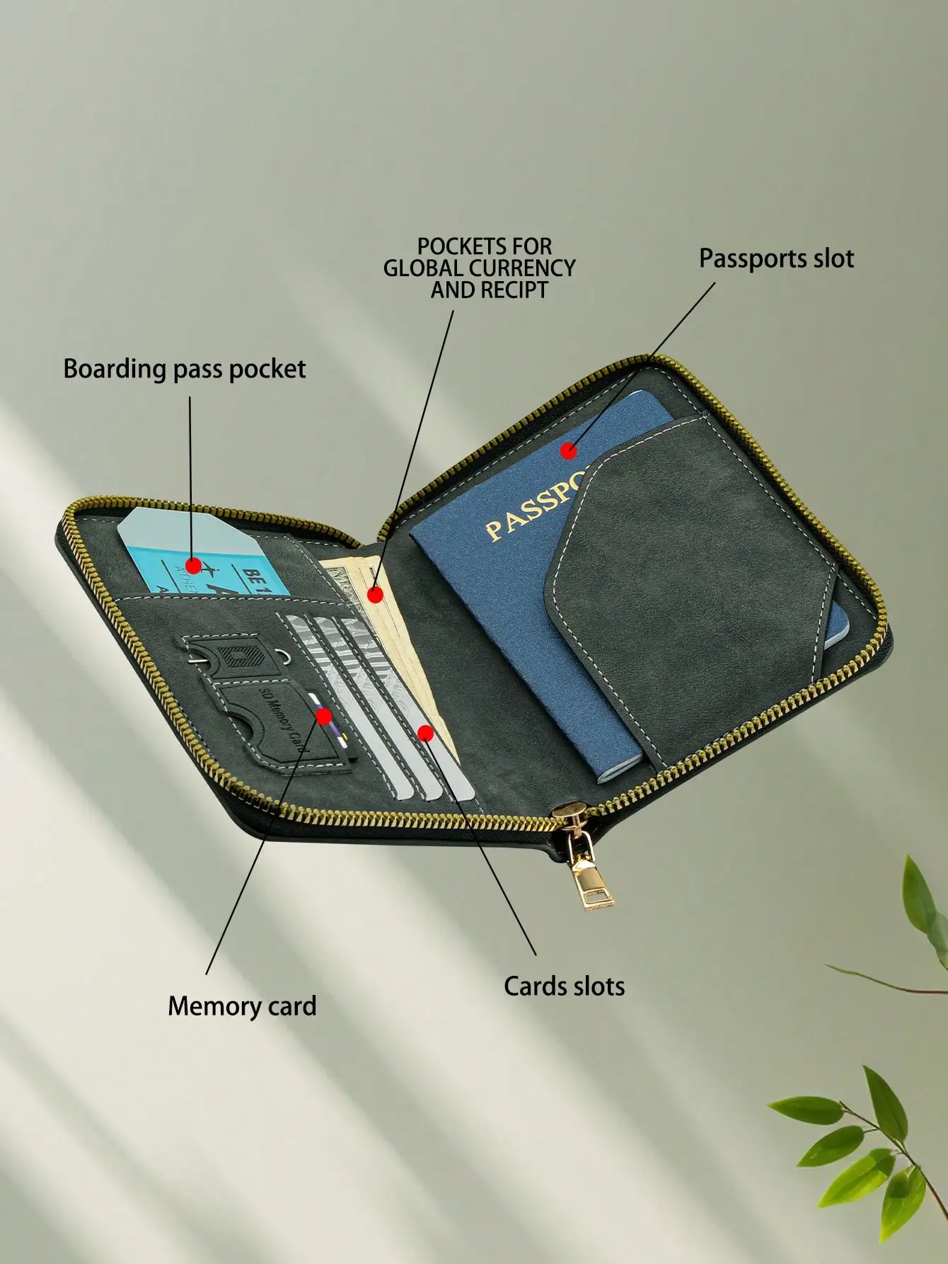1pc PU Leather Travel Passport Holder, RFID Blocking Multi-Functional Portable Passport Cover Document Organizer Wallet With Zipper, Multi Card Slots
1pc PU Leather Travel Passport Holder, RFID Blocking Multi-Functional Portable Passport Cover Document Organizer Wallet With Zipper, Multi Card Slots