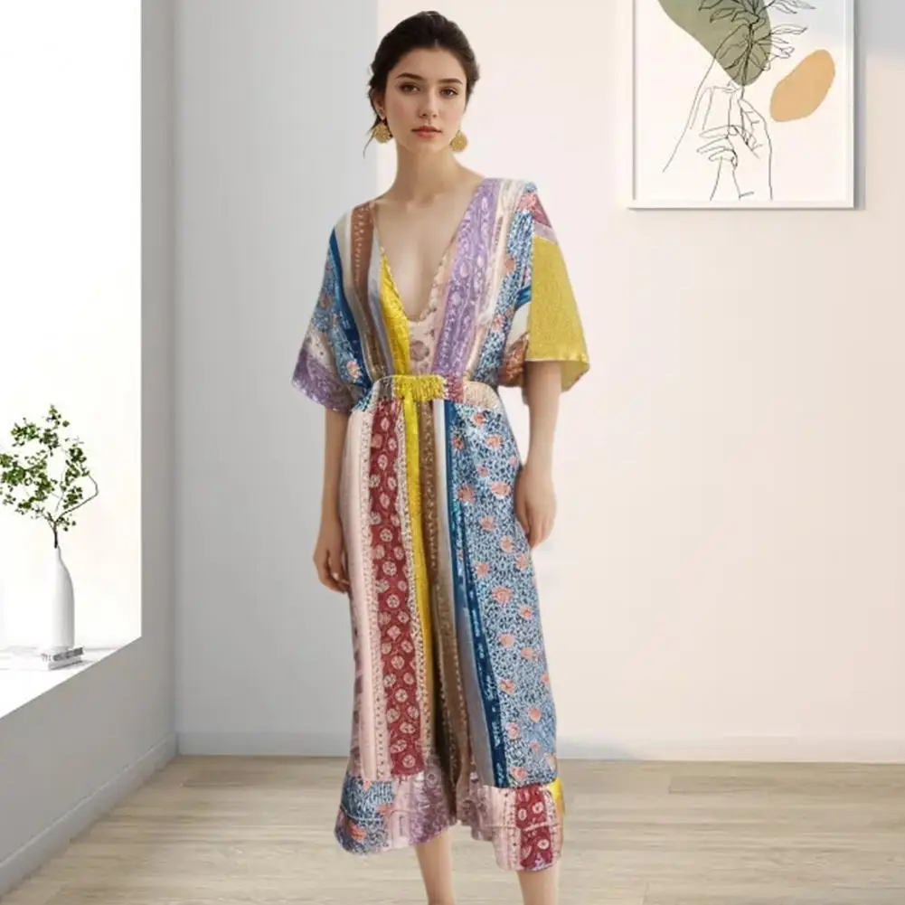 Women Wide Leg Jumpsuit Bohemian Print V Neck Jumpsuit for Women Breathable Summer Romper with Wide Leg Pants Beach for Ladies
Women Wide Leg Jumpsuit Bohemian Print V Neck Jumpsuit for Women Breathable Summer Romper with Wide Leg Pants Beach for Ladies