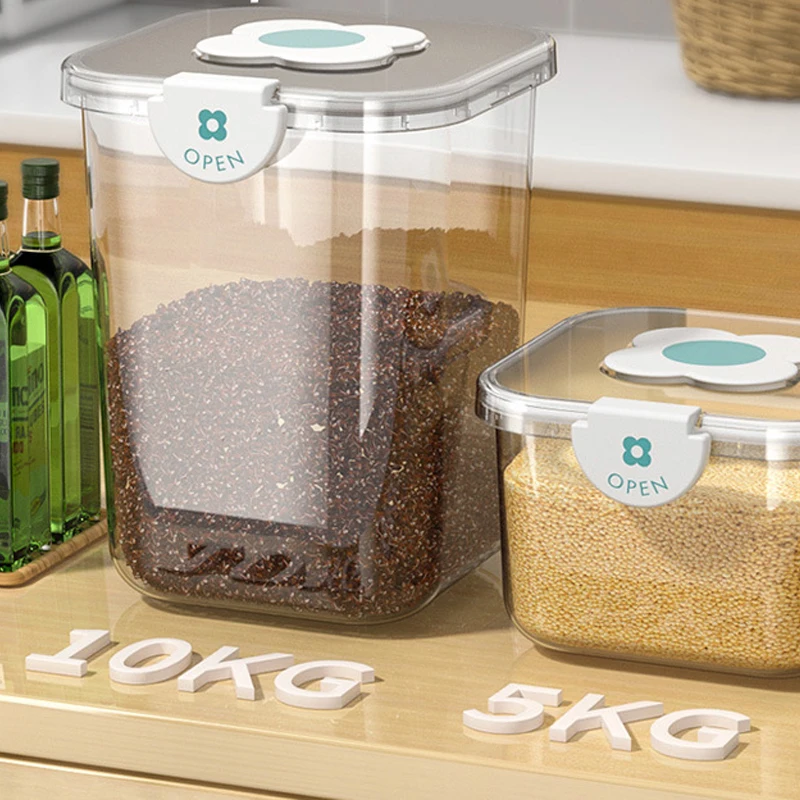 5/10KG Household Kitchen Rice Storage Bucket Countertop Food-Grade Rice Flour Grain Storage Tank Dustproof Food Organize Box
5/10KG Household Kitchen Rice Storage Bucket Countertop Food-Grade Rice Flour Grain Storage Tank Dustproof Food Organize Box