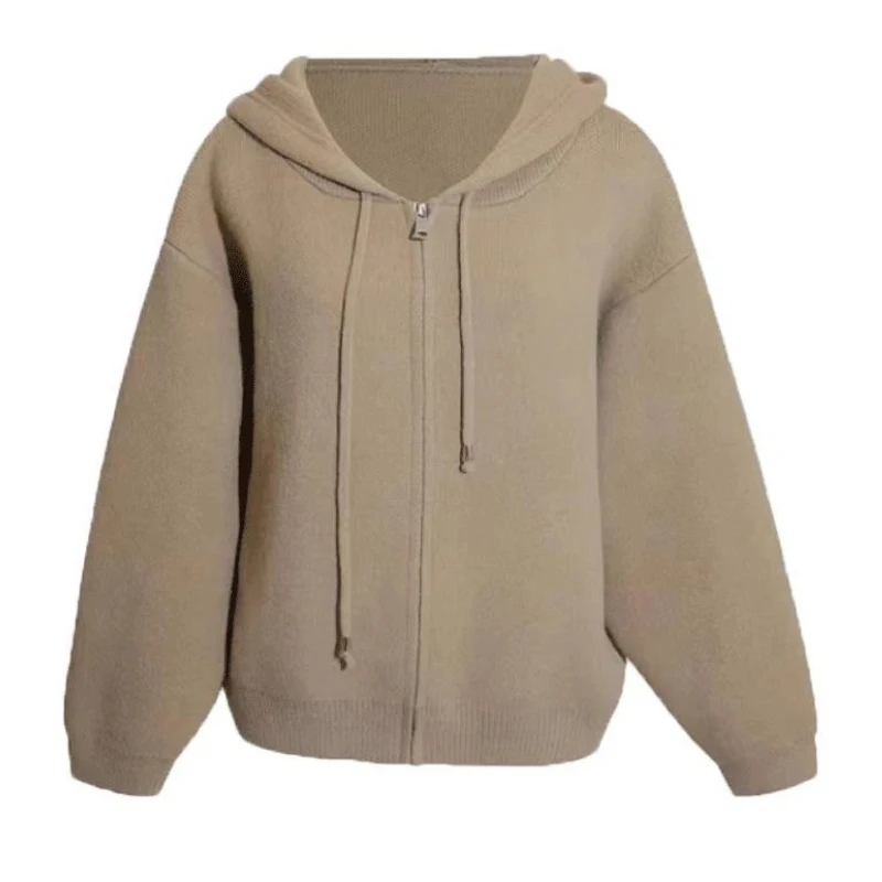 Embroidered Hooded Sweater Jacket For Women, Loose And Lazy Style, Spring And Autumn Zipper Wool Cardigan
Embroidered Hooded Sweater Jacket For Women, Loose And Lazy Style, Spring And Autumn Zipper Wool Cardigan