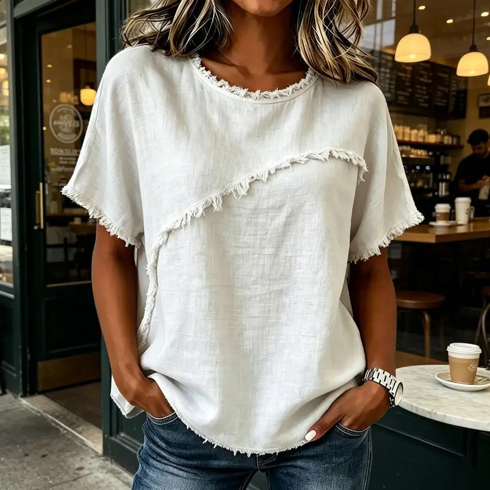 Women T-shirt, Crew Neck Short Sleeve Tee Shirt, Pure Color Loose Fit Summer Tee Tops, Soft Touch Casual Summer Tees
Women T-shirt, Crew Neck Short Sleeve Tee Shirt, Pure Color Loose Fit Summer Tee Tops, Soft Touch Casual Summer Tees