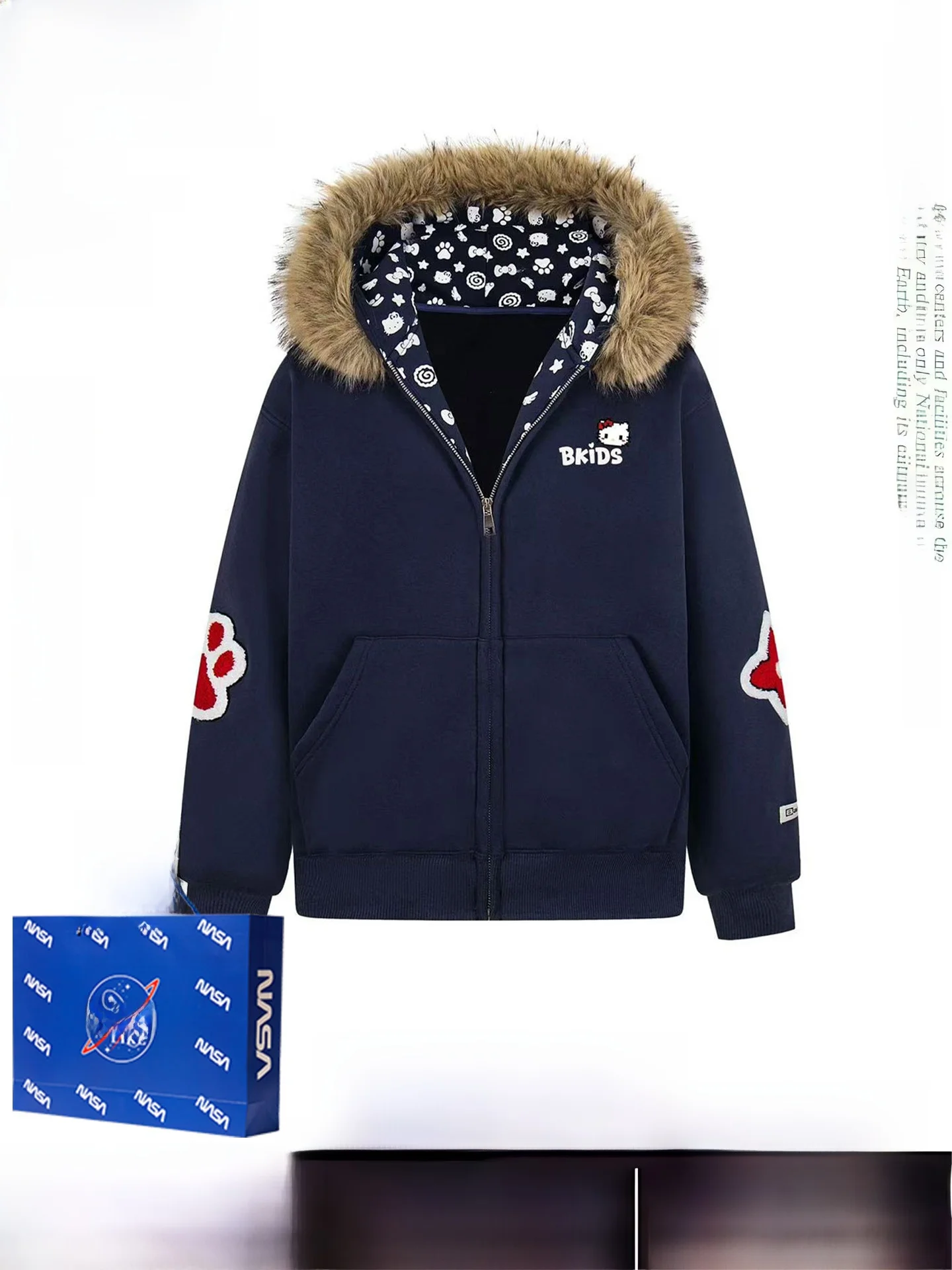 Retro American Kit Embroidered Hooded Jaet Women's Autumn Winter Thiened Fce Lined Open Cardigan Outerwear
Retro American Kit Embroidered Hooded Jaet Women's Autumn Winter Thiened Fce Lined Open Cardigan Outerwear