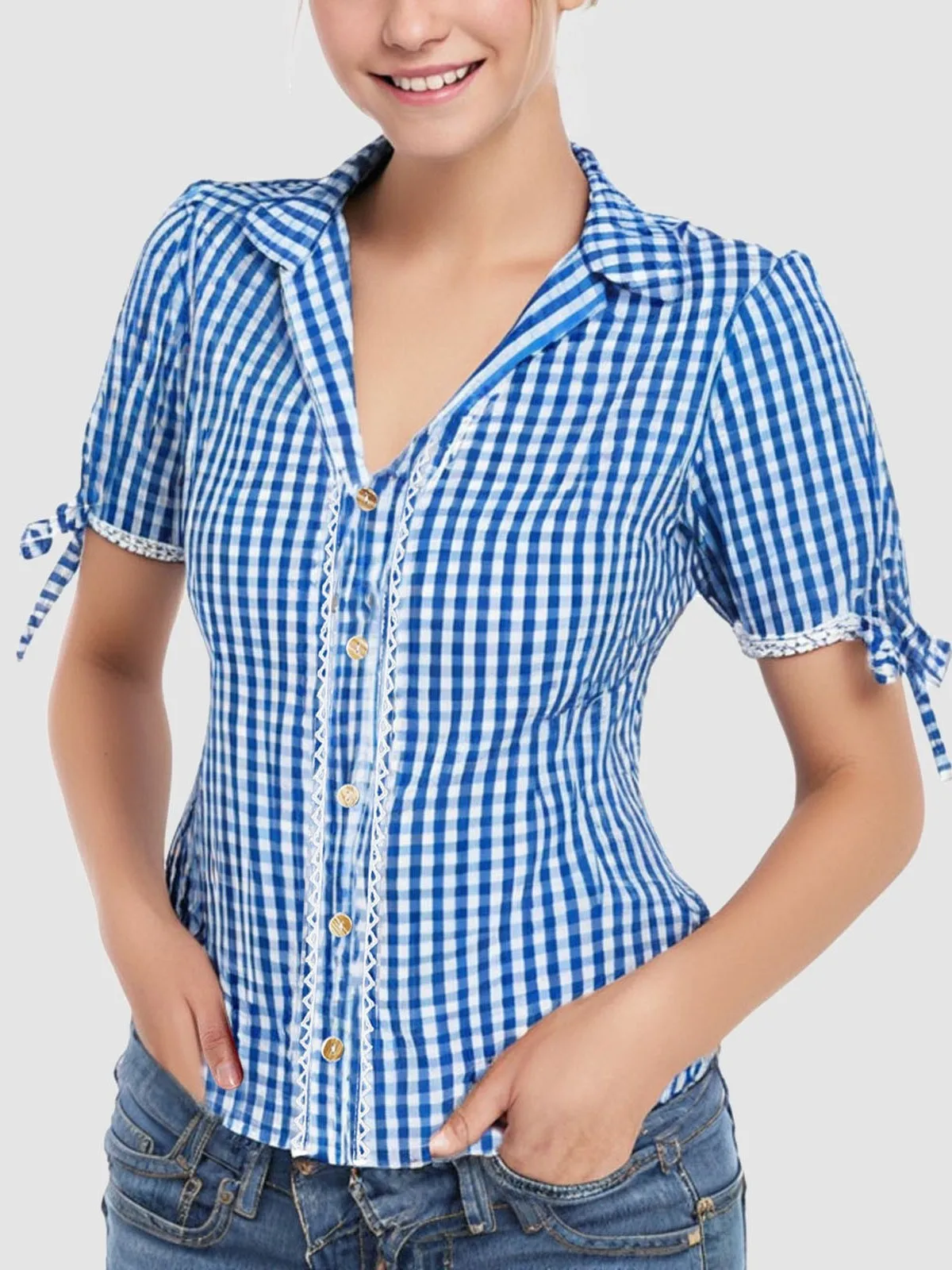 Women's Cheered Print ort Sve irt Button up Top Polyester Fabric V-Ne Regular Fit Spring Summer Casual T-irt
Women's Cheered Print ort Sve irt Button up Top Polyester Fabric V-Ne Regular Fit Spring Summer Casual T-irt