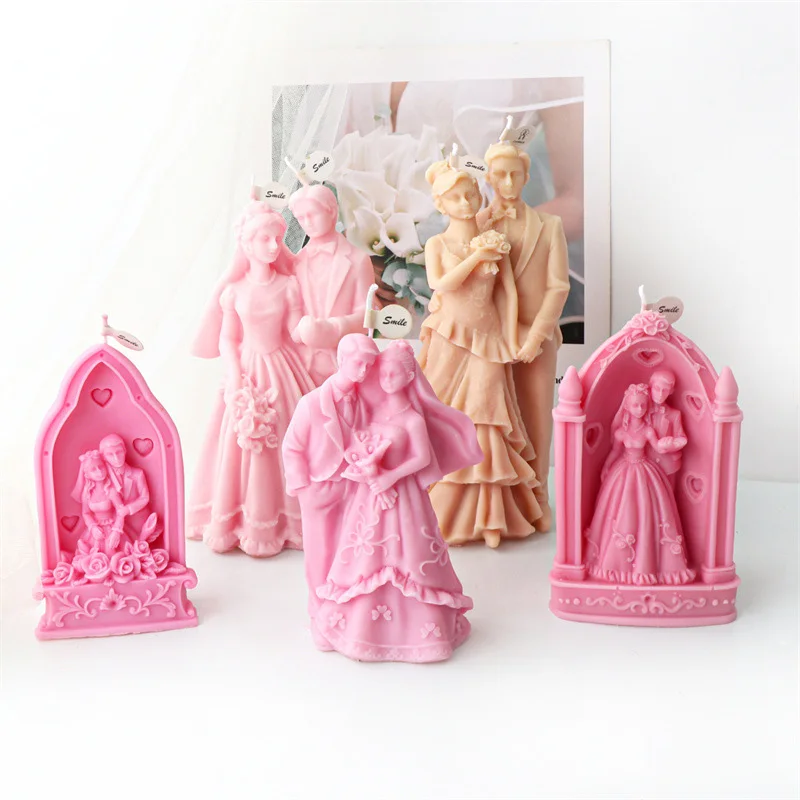 3D Romantic Wedding Couple Aroma Candle Silicone Mold DIY Plaster Photo Frame Plaster Resin Home Decor Valentine's Day Gift
3D Romantic Wedding Couple Aroma Candle Silicone Mold DIY Plaster Photo Frame Plaster Resin Home Decor Valentine's Day Gift