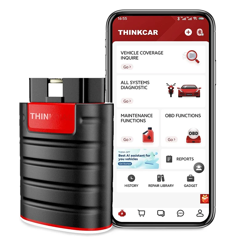 Thinkdiag OBD2 Scanner Bluetooth All System Car Diagnostic Tool with 15 Resets 1 Year Update Fits for IOS & Android
Thinkdiag OBD2 Scanner Bluetooth All System Car Diagnostic Tool with 15 Resets 1 Year Update Fits for IOS & Android