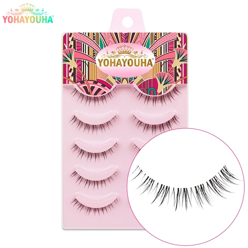 YOHAYOUHA Short 7-12MM Small Cat Eye Wispy Lashes Clear Band Soft Unique Light Naural Premade Cluster Lash Strips Reusable
YOHAYOUHA Short 7-12MM Small Cat Eye Wispy Lashes Clear Band Soft Unique Light Naural Premade Cluster Lash Strips Reusable