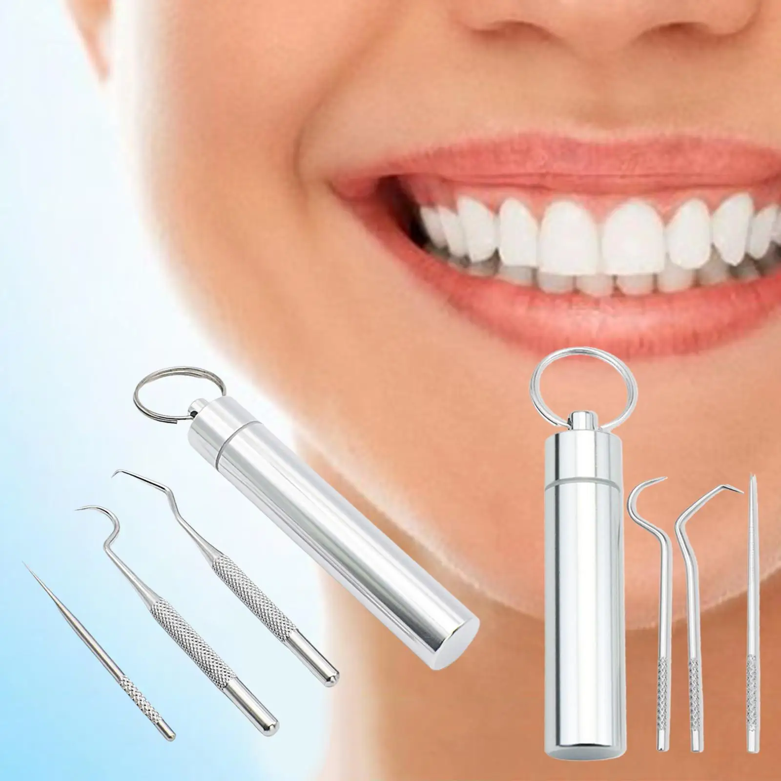 Портативный карманный набор зубочисток из нержавеющей стали, многоразовые металлические зубочистки
Портативный карманный набор зубочисток из нержавеющей стали, многоразовые металлические зубочистки