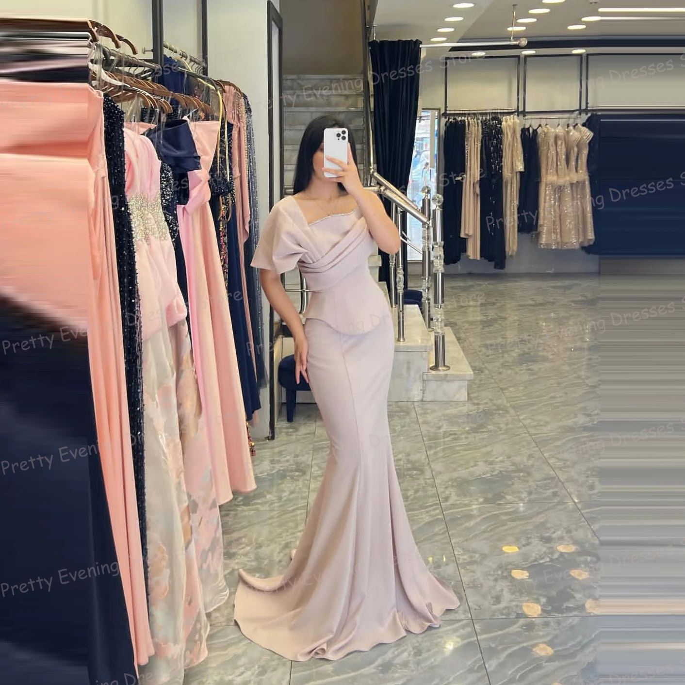Simple Evening Dresses Mermaid Woman's Sleeveless Pleat Satin Party Prom Gowns Fashion Customized Vestidos De Novia Ruffled Gala
Simple Evening Dresses Mermaid Woman's Sleeveless Pleat Satin Party Prom Gowns Fashion Customized Vestidos De Novia Ruffled Gala