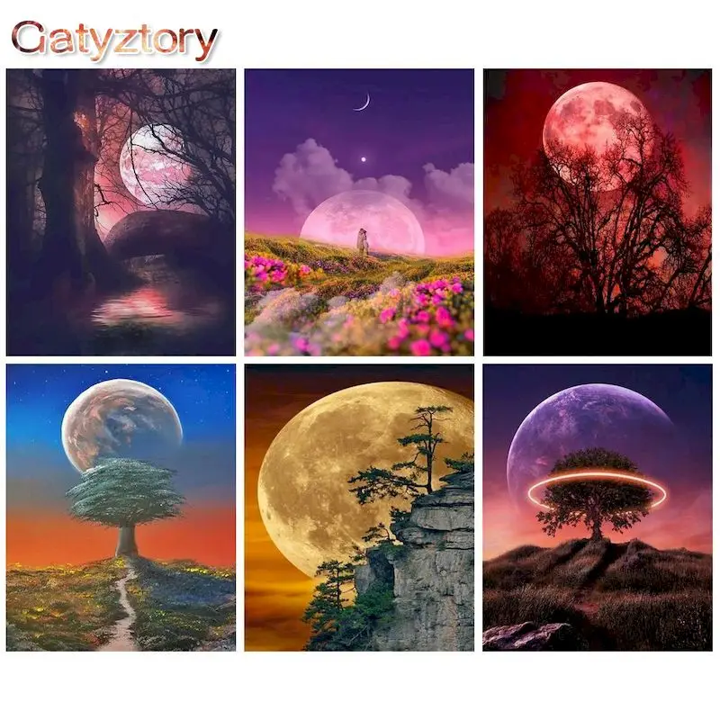 GATYZTORY Painting By Numbers Kits Moon Landscape With Frame DIY Craft Unique DIY Gift For Home Decors 40x50cm
GATYZTORY Painting By Numbers Kits Moon Landscape With Frame DIY Craft Unique DIY Gift For Home Decors 40x50cm
