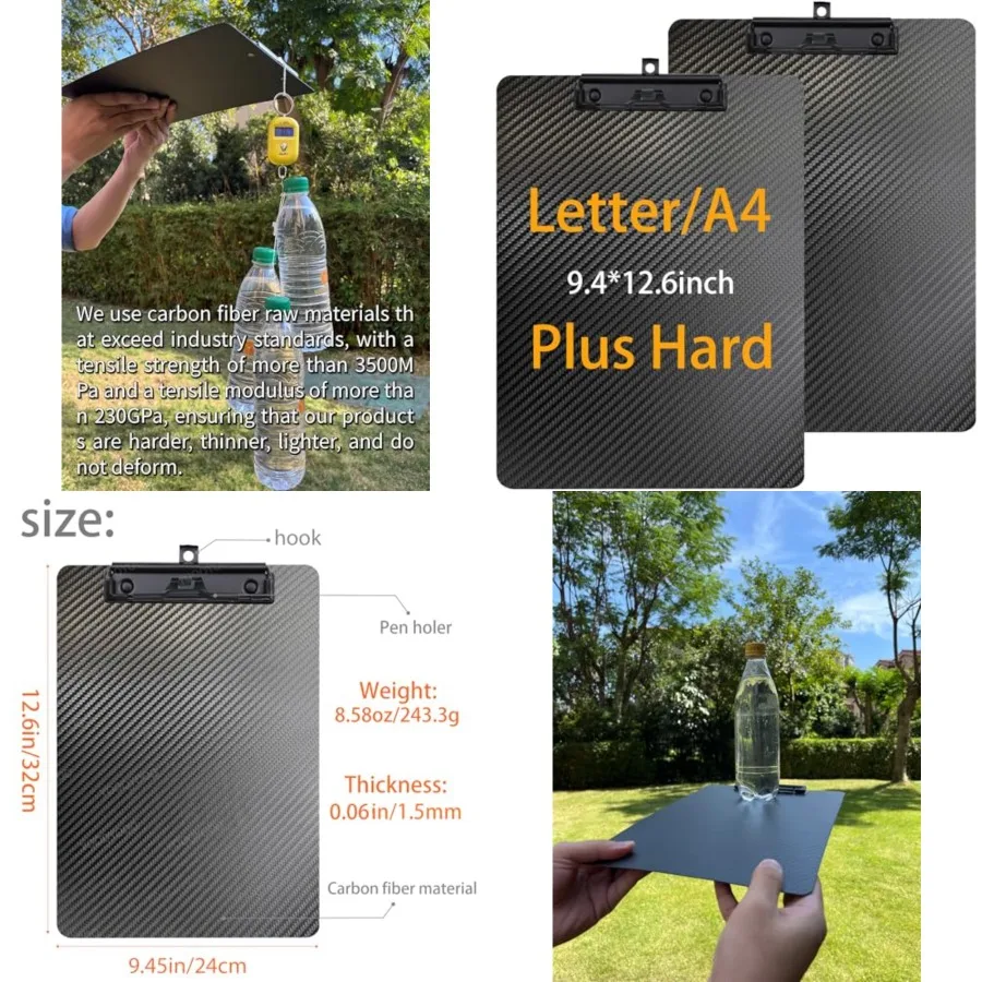 2Pack Low Profile Clip 3K Carbon Fiber Clipboard Ultimate Light and Thin Portable Cool Black Twill Smooth Hard Writing Board Hi
2Pack Low Profile Clip 3K Carbon Fiber Clipboard Ultimate Light and Thin Portable Cool Black Twill Smooth Hard Writing Board Hi