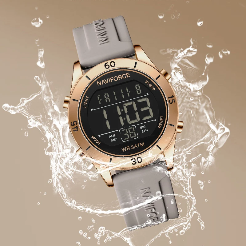 NAVIFORCE Classic Ladies Electronic Watch Light Time Calendar Display Stopwatch Countdown Woman Fashion Watches Luminous Hands
NAVIFORCE Classic Ladies Electronic Watch Light Time Calendar Display Stopwatch Countdown Woman Fashion Watches Luminous Hands