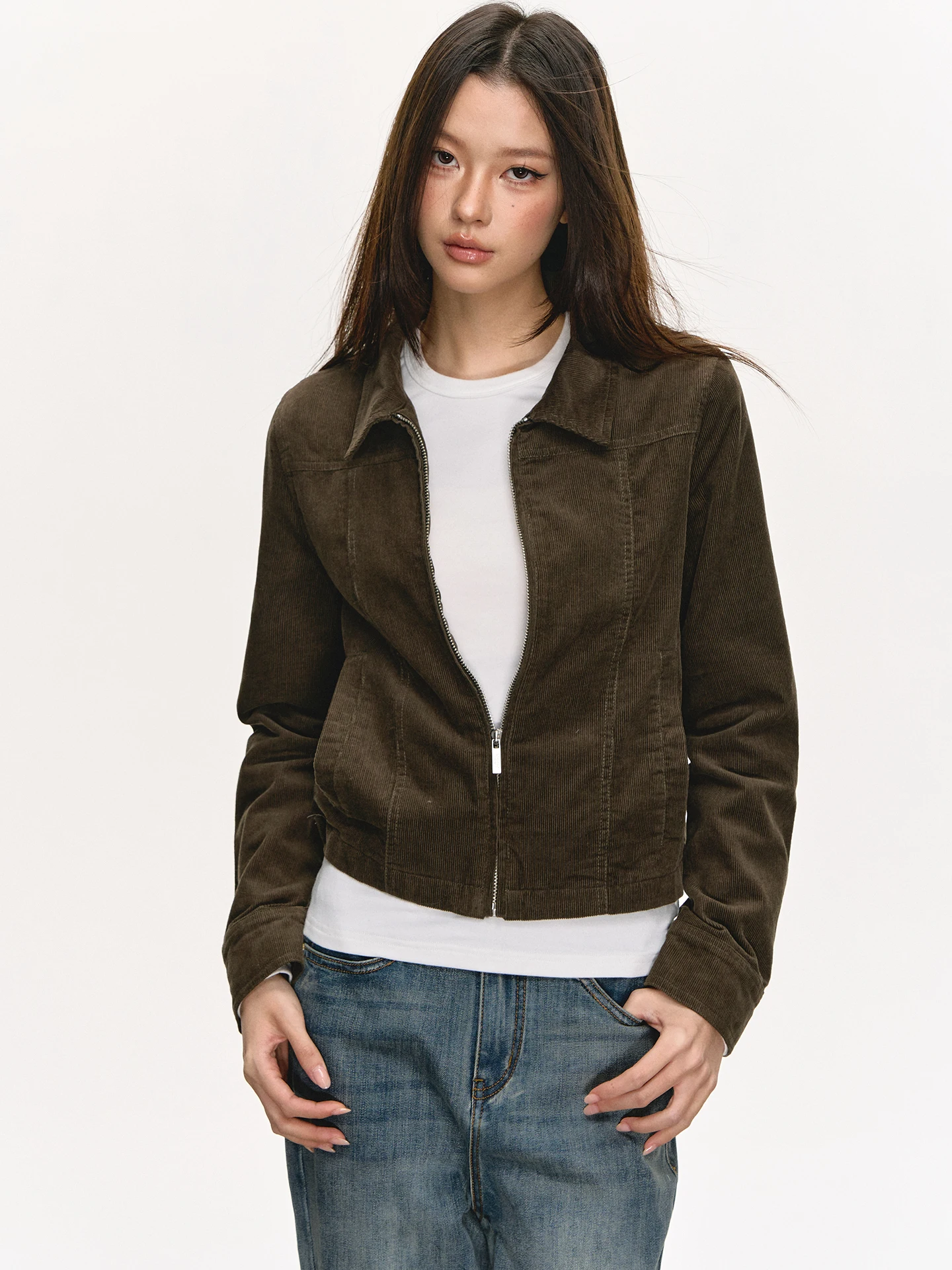 Anna Aneae Fine Corduroy Jaet Vintage Distred Turn-down Collar Women's ort Outerwear Spring Autumn Lazy Sexy Girl
Anna Aneae Fine Corduroy Jaet Vintage Distred Turn-down Collar Women's ort Outerwear Spring Autumn Lazy Sexy Girl