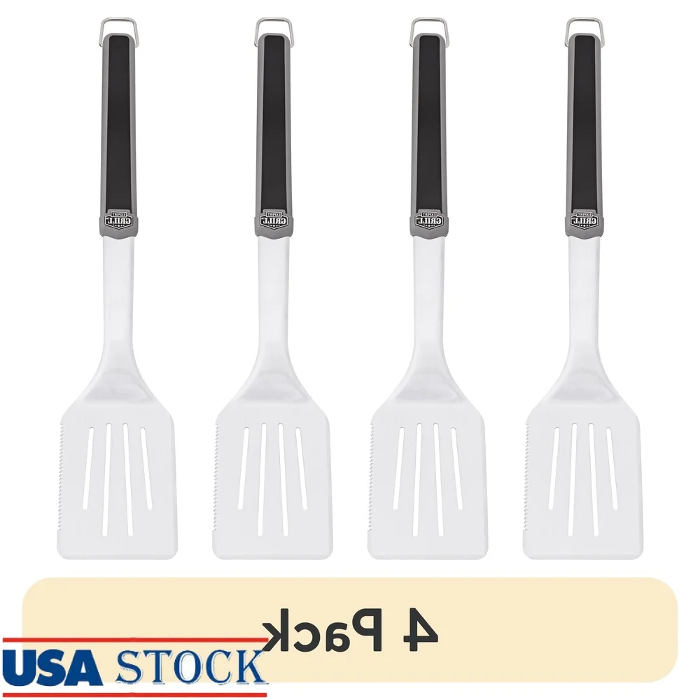 4 Pack Stainless Steel Grill Spatula Ergonomic Handle Serrated Edge Rust Resistant Heavy Duty Design Easy Storage Dishwasher
4 Pack Stainless Steel Grill Spatula Ergonomic Handle Serrated Edge Rust Resistant Heavy Duty Design Easy Storage Dishwasher