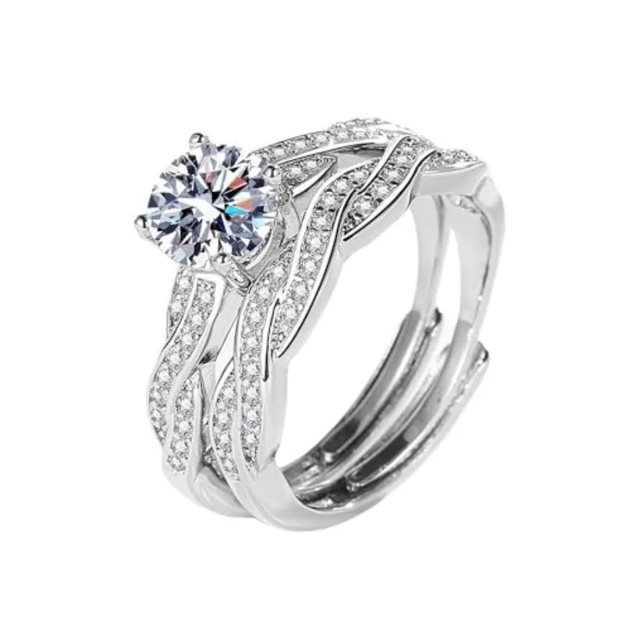 S925 Sterling Silver Rings for Women, Celtic Knot Shaped Cross Adjustable Rings for Women Cubic Zirconia Bands Thumb Finger Rin
S925 Sterling Silver Rings for Women, Celtic Knot Shaped Cross Adjustable Rings for Women Cubic Zirconia Bands Thumb Finger Rin