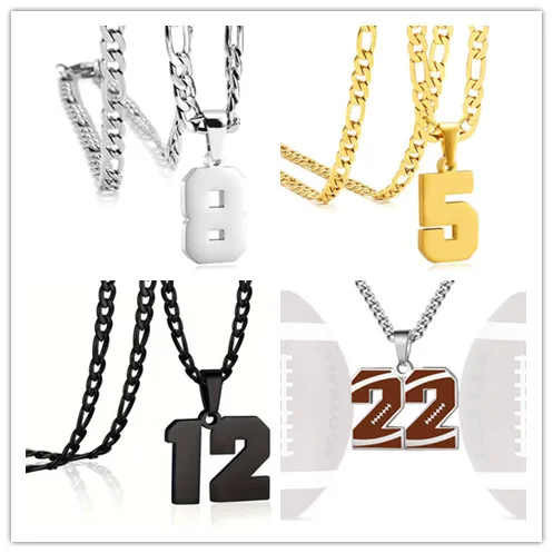 Personalized Jersey Number Necklaces For Mens Athletes Stainless Steel Sport Number Pendant Baseball/Basketball/Football Team
Personalized Jersey Number Necklaces For Mens Athletes Stainless Steel Sport Number Pendant Baseball/Basketball/Football Team