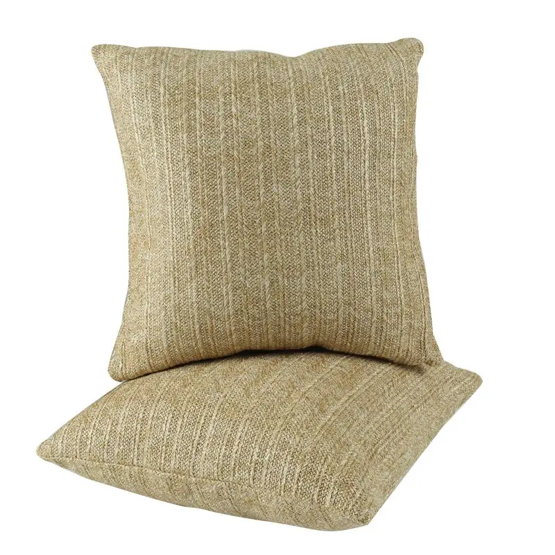 Set of 2 18"x18" Decorative Throw Pillows with Inserts, Simulated Straw Weaving for Bed, Couch, Sofa, and Patio Furniture
Set of 2 18"x18" Decorative Throw Pillows with Inserts, Simulated Straw Weaving for Bed, Couch, Sofa, and Patio Furniture