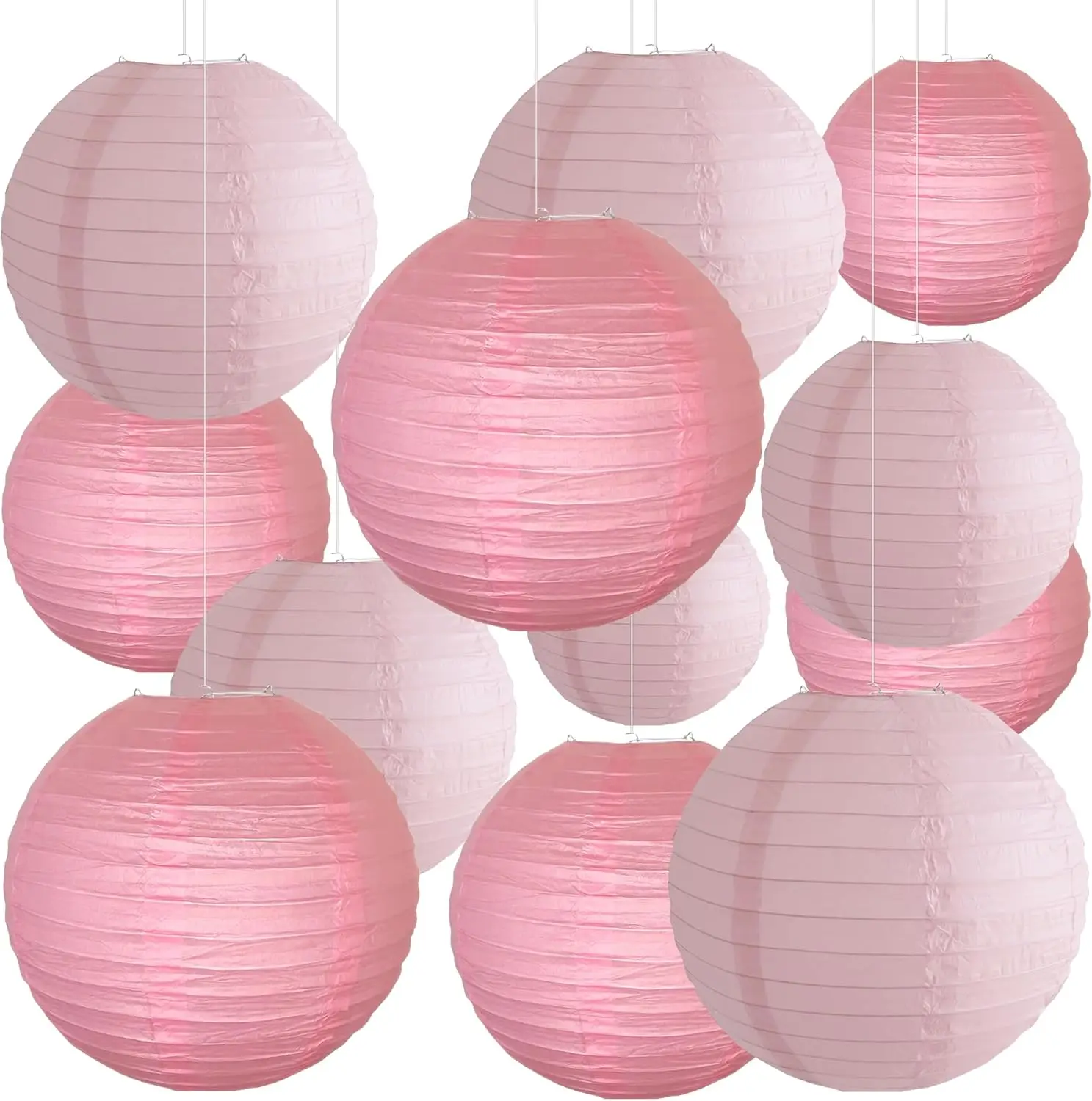 20 Pack Pink Paper Lanterns 6” 8” 10” Round Hanging Decor for Bridal Shower, Wedding, Birthday Party
20 Pack Pink Paper Lanterns 6” 8” 10” Round Hanging Decor for Bridal Shower, Wedding, Birthday Party