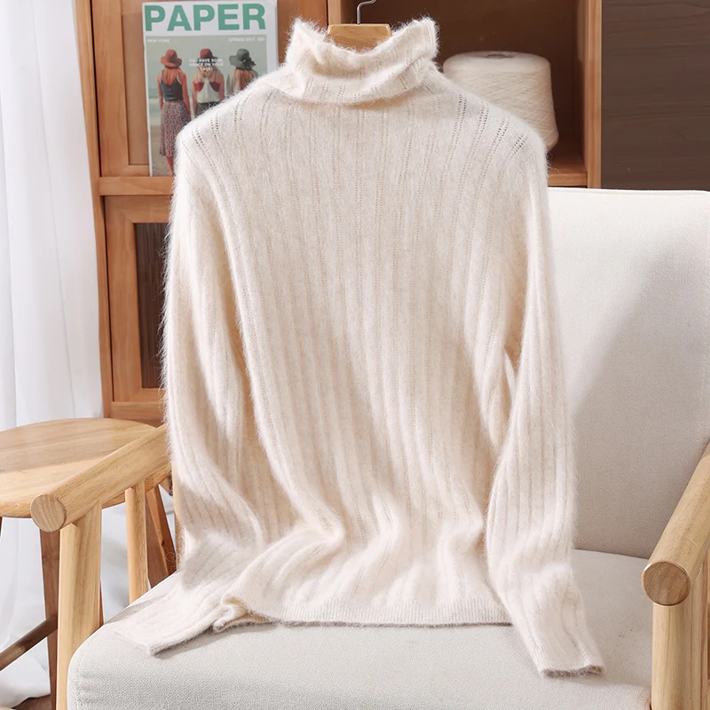 Autumn Winter Women's 100% Mink Cashmere Sweater Turtleneck Slim Pullover Basic Mink Cashmere Knitwear Soft Long Sleeve Clothing
Autumn Winter Women's 100% Mink Cashmere Sweater Turtleneck Slim Pullover Basic Mink Cashmere Knitwear Soft Long Sleeve Clothing