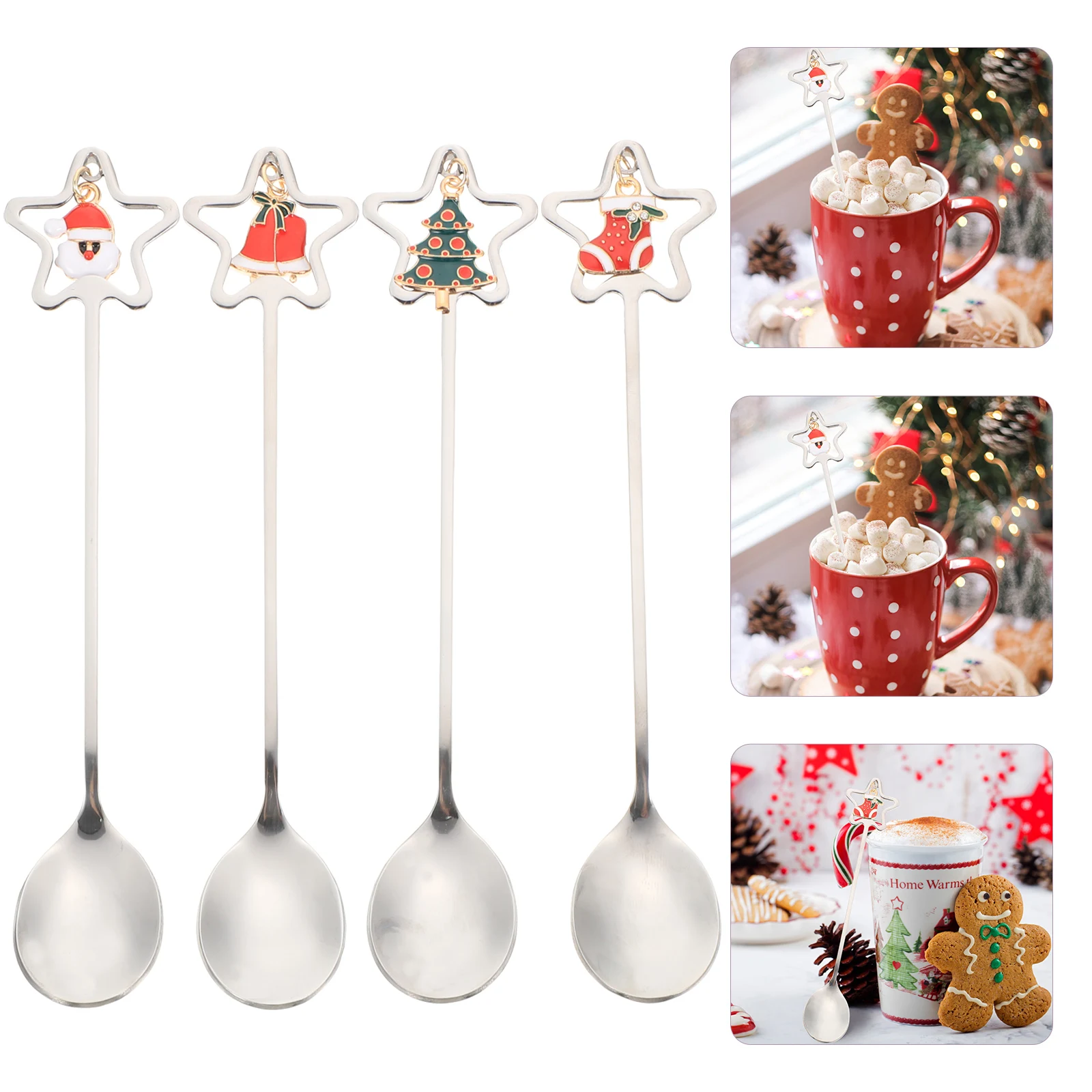4Pcs Stainless Dessert Spoons Kit for Mixing Coffee Tea Juice Eating Christmas Christmas Mixing Spoons Spoon Gifts
4Pcs Stainless Dessert Spoons Kit for Mixing Coffee Tea Juice Eating Christmas Christmas Mixing Spoons Spoon Gifts