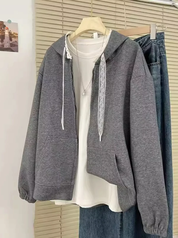 Large Size Lace Patchwork Hooded Open Cardigan Sweatshirt Loose round Neck Top for Men And Women Autumn Winter Korean Style
Large Size Lace Patchwork Hooded Open Cardigan Sweatshirt Loose round Neck Top for Men And Women Autumn Winter Korean Style
