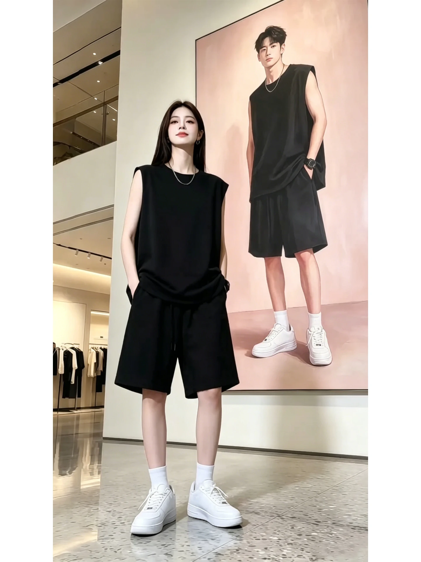 American High Street Basketball Vest Set Ice Silk Sleeveless T-Shirt with Quick Dry Shorts Men Summer Outfit One Whole Set
American High Street Basketball Vest Set Ice Silk Sleeveless T-Shirt with Quick Dry Shorts Men Summer Outfit One Whole Set
