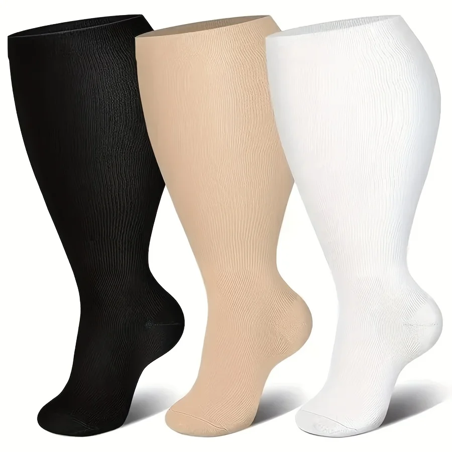 3 Pairs Calf Compression Socks for Men & Women, 20-30mmHg Plus Size, Suitable for Yoga, Outdoor Sports and Long-time Standing
3 Pairs Calf Compression Socks for Men & Women, 20-30mmHg Plus Size, Suitable for Yoga, Outdoor Sports and Long-time Standing