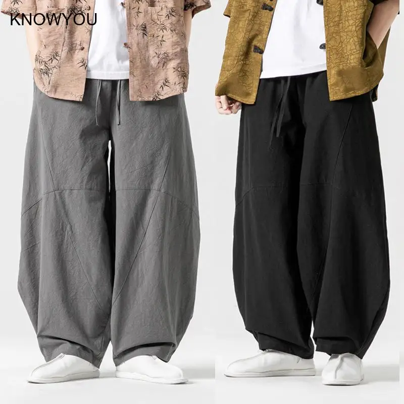 New Chinese Style Lantern Pant Improved Haren Pants Male Loose-Fitting Trousers Big Size 5Xl Tai Chi Kung Fu Bottoms Sweatpants
New Chinese Style Lantern Pant Improved Haren Pants Male Loose-Fitting Trousers Big Size 5Xl Tai Chi Kung Fu Bottoms Sweatpants