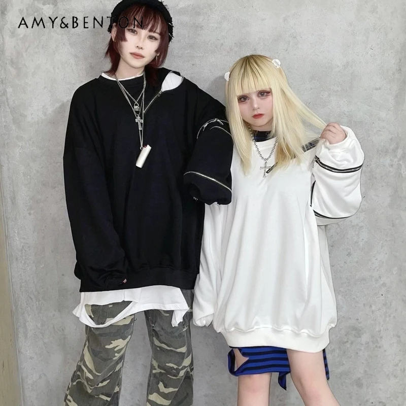 Японский Harajuku со съемными рукавами и несколькими молниями, деконструированный дизайн, толстовка без бретелек с крестом, субкультура, большие толстовки
Японский Harajuku со съемными рукавами и несколькими молниями, деконструированный дизайн, толстовка без бретелек с крестом, субкультура, большие толстовки