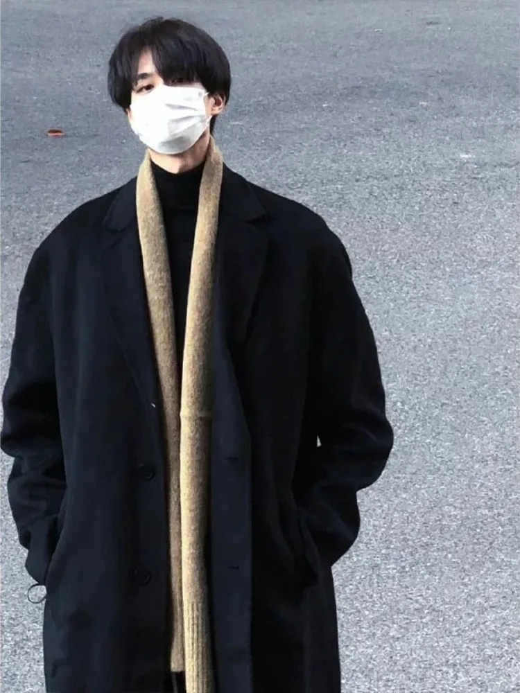 Утепленное шерстяное пальто средней длины Pure Black Cthulhu Sle для мужчин: модный пиджак на весну, осень и зиму
Утепленное шерстяное пальто средней длины Pure Black Cthulhu Sle для мужчин: модный пиджак на весну, осень и зиму