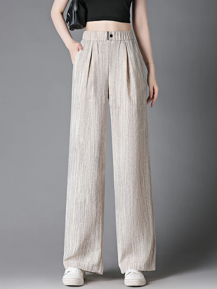 Ice Silk Wide Leg Pants Women's Summer Thin Loose High Waist Drapey Casual Straight Leg Trousers Comfortable Breathable
Ice Silk Wide Leg Pants Women's Summer Thin Loose High Waist Drapey Casual Straight Leg Trousers Comfortable Breathable